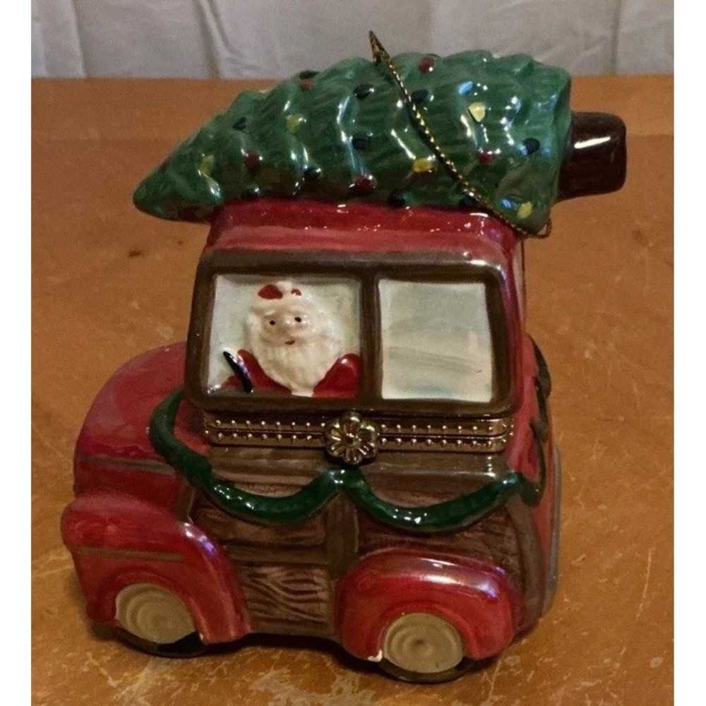 Mr. Christmas Musical & Animated Woody with Santa Clause‎ Ornament/Music Box